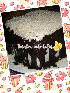 Foto resep Rainbow cake kukus with krim😋