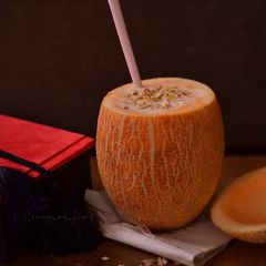 A picture of Musk Melon/ Cantaloupe Milk Shake.