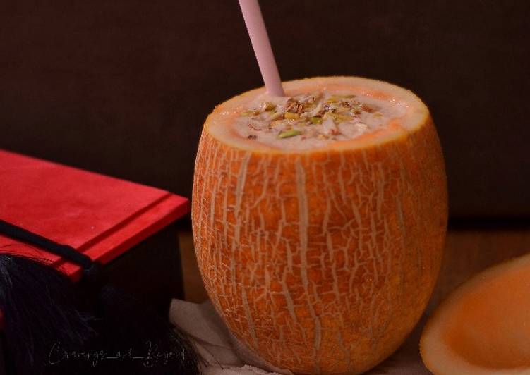 How to Make Homemade Musk Melon/ Cantaloupe Milk Shake