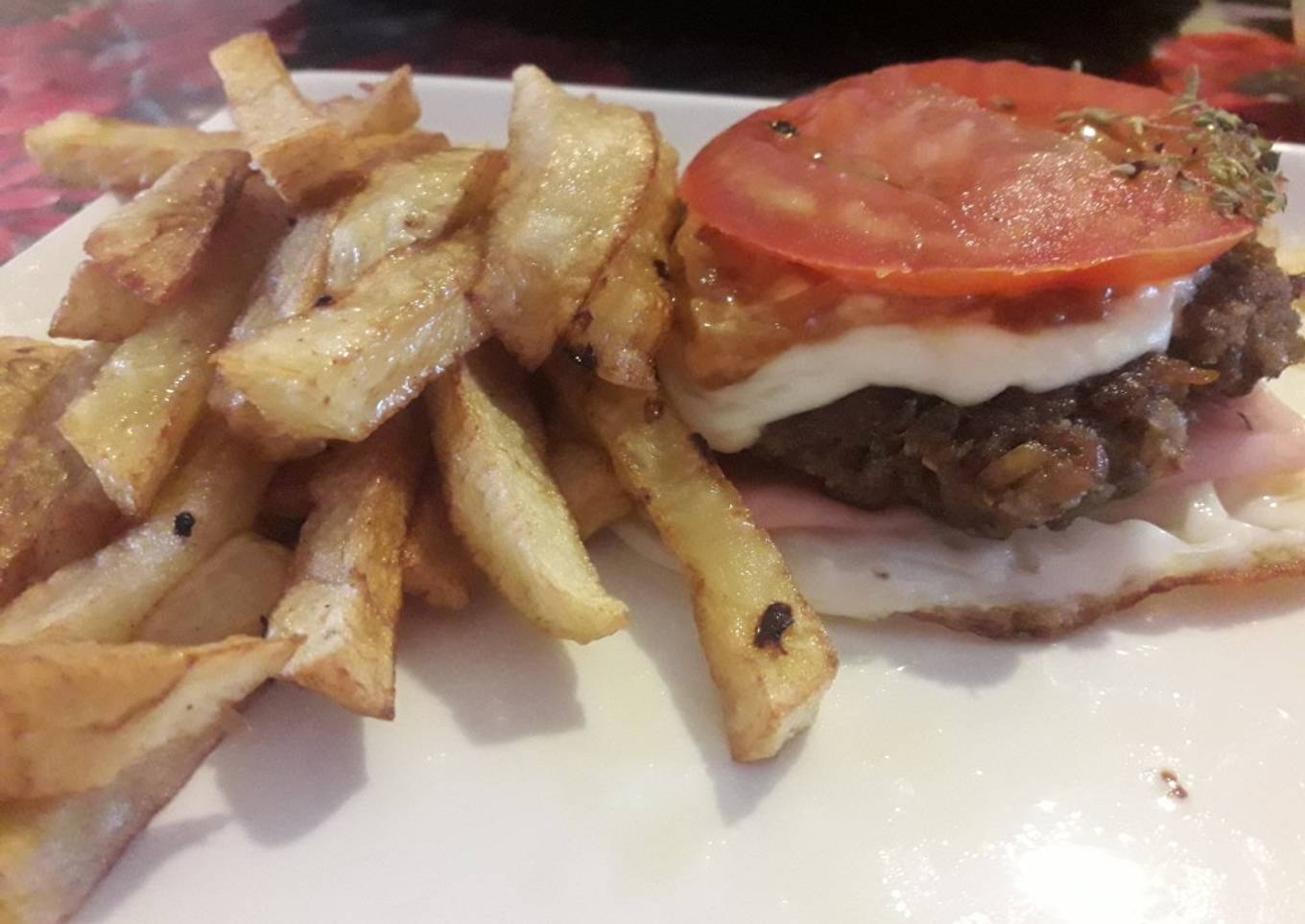 Hamburguesa al plato