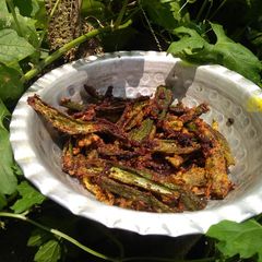 A picture of Kurkuri bhindi.