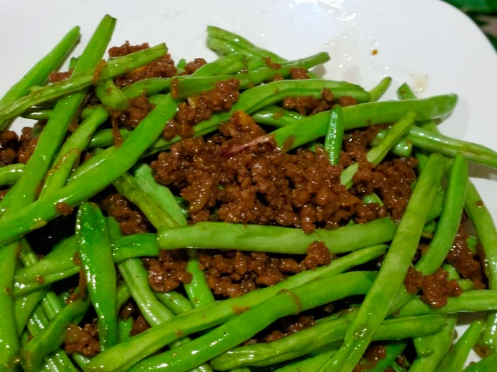 Cara Gampang Menyiapkan Resep  Baby Buncis cah sapi yang Lezat, Sempurna