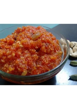 A picture of Gajrela(Gajar halwa).