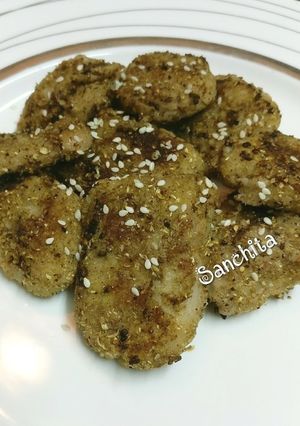 A picture of Falahari Arbi Masala Tikka / Colocasia Masala tikka.