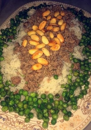 صورة لوصفة رز مع البازلاء