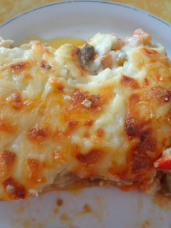 Una foto de Pastel de pisto con bacalao de jacogo