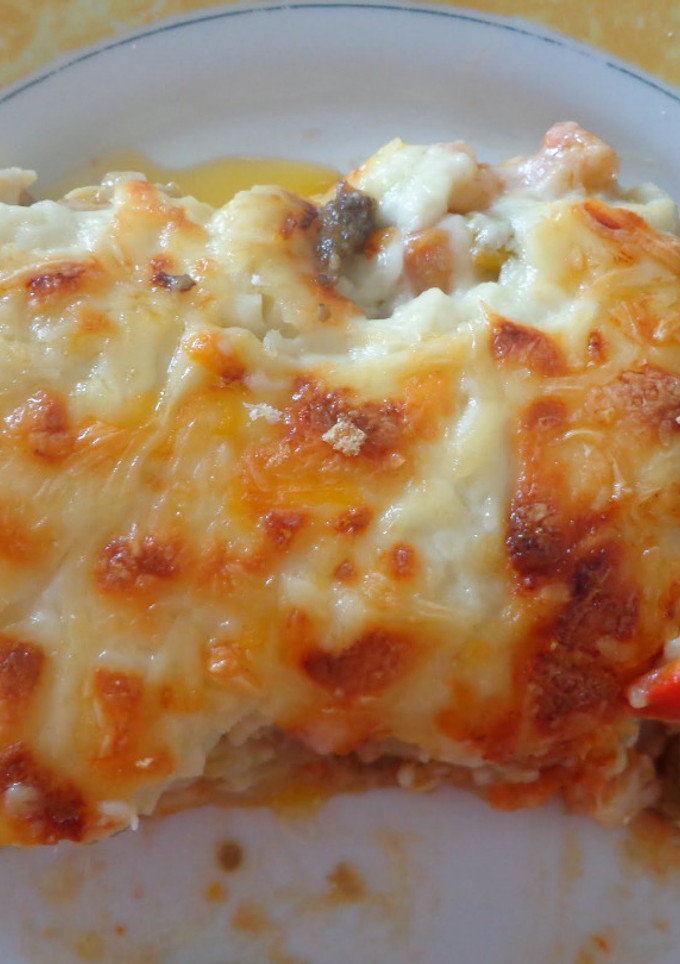 Una foto de Pastel de pisto con bacalao de jacogo