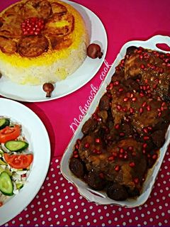 عکسی از دستور خورشت مرغ ناردونی