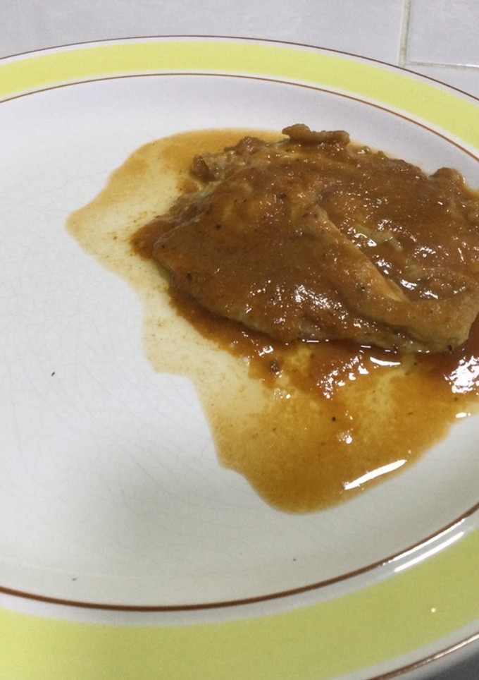 Una foto de Tortitas de tepejilote en salsa roja