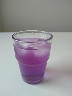 A picture of Butterfly Pea Lemonade.