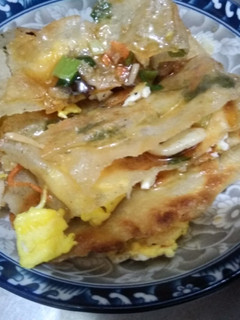 日式和風蔥油餅加蛋 的食譜成品照片
