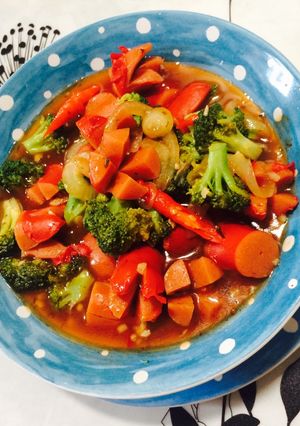 Foto resep Brokoli sosis asam manis