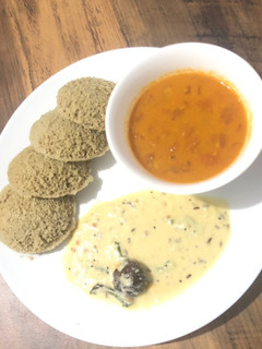 A picture of Millet Idli (Steamed savoury millet cake).