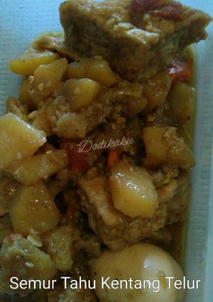 Foto resep Semur Pedes Tahu Kentang Telur