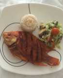 Arroz con coco y mojarra frita #asisabecolombia