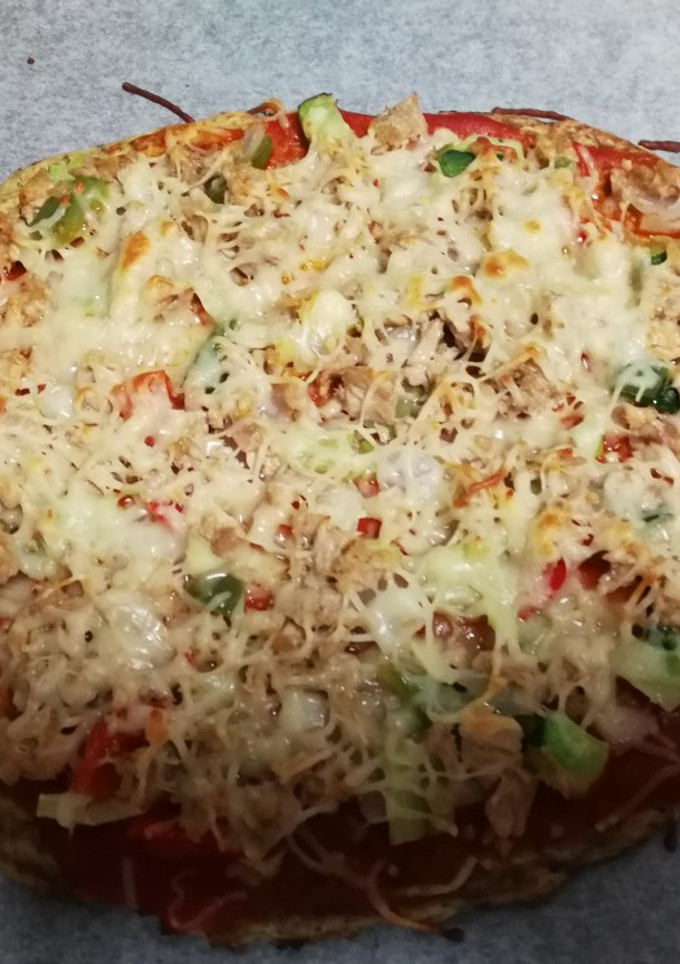 Una foto de Falsa pizza, la base de romanescu
