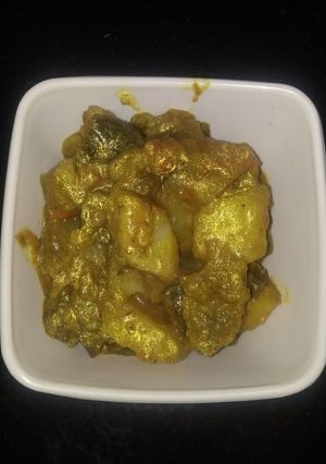 A picture of Potato brinjal curry (aloo baingan) recipe.