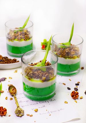 Foto resep #256 CINCAU MELON DAN BUBUR SUMSUM TOPPING GRANOLA