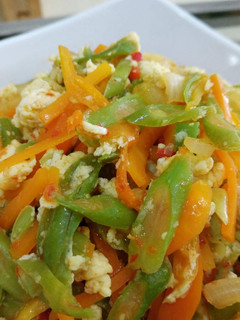 Foto resep Orak Arik Telur + Wortel Buncis Masak Saus Bangkok