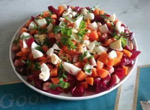 Une photo de Salade composée aux betteraves