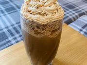 A picture of coffee with hersheys syrup