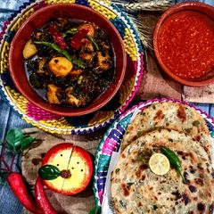 Soya Methi Ke Sabzi Methi K Parathay A picture of Soya Methi Ke Sabzi Methi K Parathay.