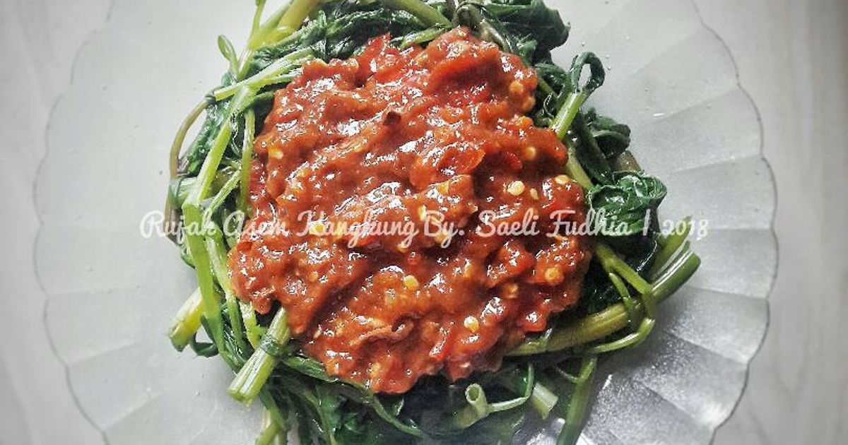 Resep Rujak Asem Kangkung oleh Saeli Fudhia - Cookpad
