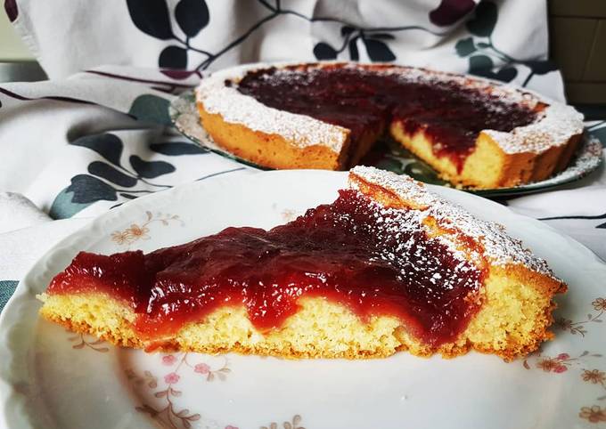 Crostata morbida con marmellata alle prugne alla cannella