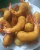 Tôm chiên giòn(cách làm giòn lâu)