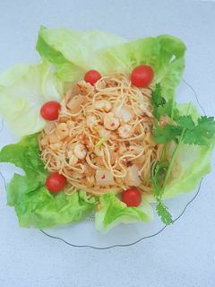 Hình của món Mỳ Spaghetti sốt thái.