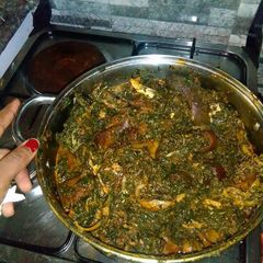 A picture of Afang soup.