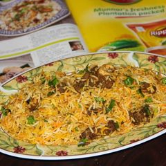 A picture of Hyderabadi Mutton Dum Biryani.