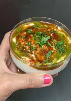 A picture of Non Fried Dahi Vada { Appam Pan }.