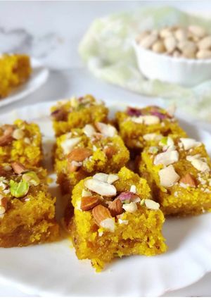 A picture of Mango Burfi.
