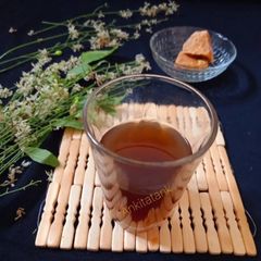 A picture of Neem and jaggery sharbat.