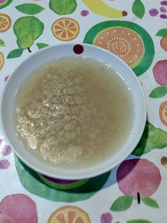 Una foto de Sopa de caldo de pollo desgrasado con pasta
