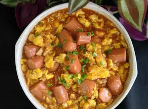 Gambar Sosej Telur Masak Sos