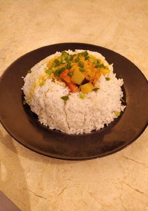 A picture of Carrot and Potato Dal/Dhal/Daal.