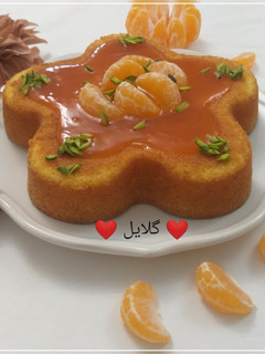 عکسی از دستور کیک نارنگی با سس نارنگی 😋