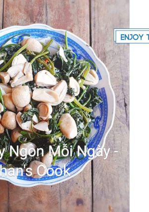 Hình của món Rau rang xào nấm chay.