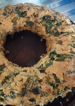 Una foto de Budín de acelga y queso