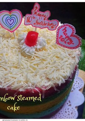 Foto resep Rainbow cake steamed low budget 😉
