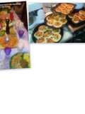 Pizzetas y mesa preparada para que le pongan arriba lo que quieran los comensales