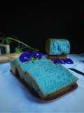 Roti Tawar Bunga Telang(eggless)