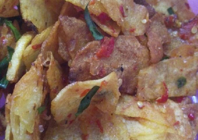 Resep Keripik Kentang Manis Pedas Oleh Dapur Mba Ret Ytube Enno