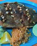 Mojarra frita al ajo