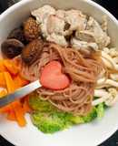 Bún lứt hầm sườn sụn rau củ