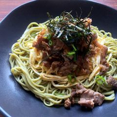 ‘Cha Soba’ Noodles with Beef & Egg A picture of ‘Cha Soba’ Noodles with Beef & Egg.