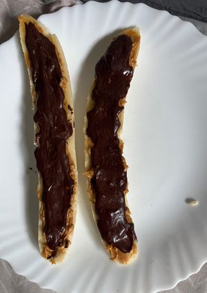 Une photo de Snack banane chocolat beurre de cacahuète