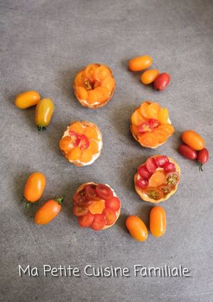 Une photo de Tarte aux tomates cerises et aux petits suisses sans cuisson